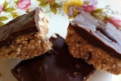 Chocolate Peanut butter matzah squares recipe for the Jewish holiday of Passover or Pesach