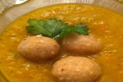 Seven vegetable soup recipe for the Jewish holiday of Passover or Pesach
