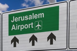 Jerusalem Airport sign