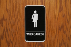 Transgender restroom sign