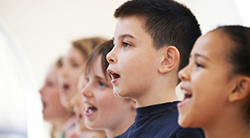 Children singing in a choir