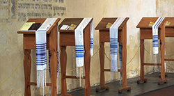 Prayer shawls, tallitot, used in Reform Jewish worship