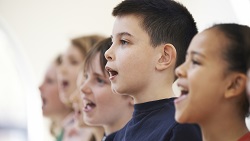 children singing in a choir
