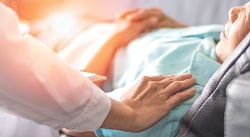 a doctor treats a patient