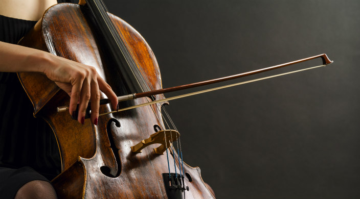 Woman playing the cello